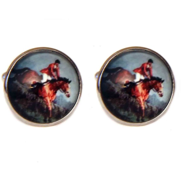 Gascoigne Fox Hunt Cufflinks Hand Designed - Picture 1 of 2